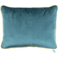 Mars & More half kussen fluweel goud petrol 35x45cm
