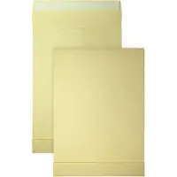 DULA Monsterzak Enveloppen - EB4 - 262 x 371 x 38mm - Geel - 25 stuks - Zelfklevend met plakstrip - 170gram -