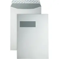 DULA EA4 Enveloppen - Akte envelop - Venster links - 220 x 312 mm - 25 stuks - Wit - zelfklevend met plakstrip - 120 gram -