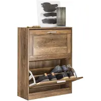 SoBuy Schoenenkast - Hout - 2 kleppen - 60x79x23cm