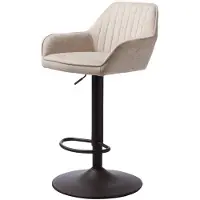 Håum Giga Living - Barkruk Zandkleur - Draaibaar - 50x50x89-104cm - Nolan Stribe