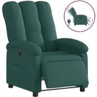 vidaXL Fauteuil verstelbaar elektrisch stof donkergroen