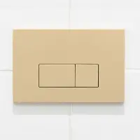 Qeramiq Push Bedieningsplaat - voor Geberit UP320 inbouwreservoir - dualflush - rechthoekige knoppen - kunststof beige