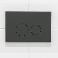 Qeramiq Push Bedieningsplaat - voor Geberit UP320 inbouwreservoir - dualflush - ronde knoppen - kunststof - mat antraciet