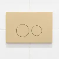 Qeramiq Push Bedieningsplaat - voor Geberit UP320 inbouwreservoir - dualflush - ronde knoppen - kunststof beige
