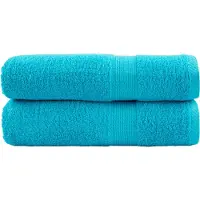 vidaXL Handdoeken SOLUND 2 st 600 g/m² 50x100 cm turquoise