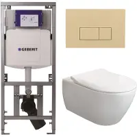 Villeroy & Boch Subway 2.0 DirectFlush CeramicPlus toiletset slimseat zitting - met Geberit reservoir en bedieningsplaat - met rechthoekige knoppen - wit 0701131/SW1102366/ga26033/ga91964/