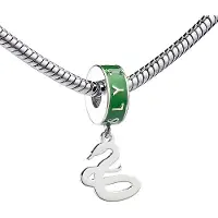 The Carat Shop Harry Potter Sterling Silver Slytherin House Slider Charm