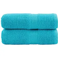 vidaXL Premium washandjes SOLUND 2 st turquoise 30x30 cm 600 g/m2