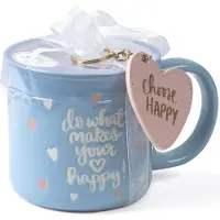 ECCOLO gifset - mok 580ml en sleutelhanger - Choose Happy - EC-DL107C