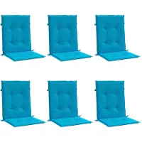 vidaXL Tuinstoelkussens 6 st 100x50x3 cm oxford stof blauw