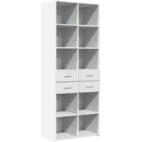 vidaXL Hoge kast 70x42,5x185 cm bewerkt hout wit