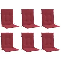 vidaXL Tuinstoelkussens 6 st 100x50x3 cm oxford stof wijnrood
