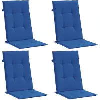 vidaXL Tuinstoelkussens 4 st hoge rug 120x50x3 cm stof koningsblauw