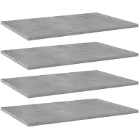 vidaXL Wandschappen 4 st 60x40x1,5 cm bewerkt hout betongrijs