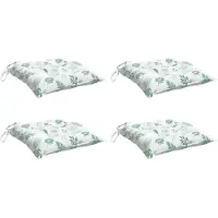 vidaXL Stoelkussens 4 st 50x50x7 cm stof bladpatroon