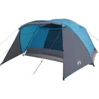 vidaXL Gezinstent met luifel 6-persoons waterdicht blauw