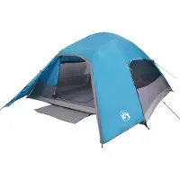 vidaXL - Koepeltent - 4-persoons - waterdicht - blauw