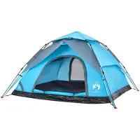 vidaXL Koepeltent 5-persoons snelontgrendeling blauw