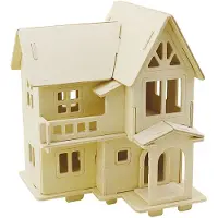 Creativ Company 3D Houten constructie set, afm 15,8x17,5x19,5, 1 stuk, triplex