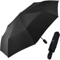 Iso Trade Opvouwbare paraplu - 110 cm - Zwart