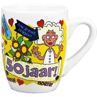 Merkloos Koffiemok/beker 50 jaar vrouw cadeau / versiering - feest mokken