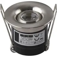 BES LED LED Veranda Spot Verlichting - Inbouw Rond 1W - Natuurlijk Wit 4200K - Mat Chroom Aluminium - Ø41mm