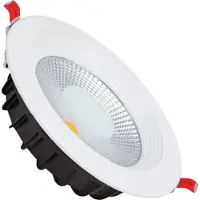 BES LED LED Downlight - Verona - Inbouw Rond 5W - Helder/Koud Wit 6400K - Mat Wit Aluminium - Ø90mm