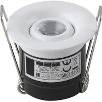 BES LED LED Veranda Spot Verlichting - Inbouw Rond 1W - Natuurlijk Wit 4200K - Mat Wit Aluminium - Ø41mm