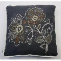 Madison sierkussen 50x50 cm Emborderie flower taupe