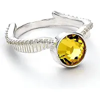 The Carat Shop - Harry Potter Golden Snitch Zilveren Ring met Kristallen Elementen Medium - Maat M