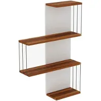 Kalune Design Wandplank Cambel | spaanplaat naturel 64x96x19 cm wandplanken en -haken | NADUVI