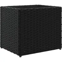 vidaXL Plantenbak 36x30x32 cm poly rattan zwart