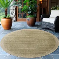 Muratap Solid binnen en buiten rond vloerkleed indoor & outdoor laagpolig effen - 160 cm rond