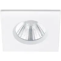 BES LED LED Spot - Inbouwspot - Trion Zagrona - 5W - Waterdicht IP65 - Dimbaar - Warm Wit 3000K - Mat Wit - Aluminium - Vierkant