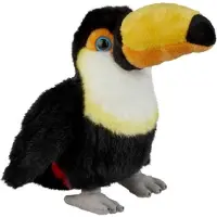 Ravensden Pluche gekleurde toekan knuffel - 18 cm - Vogel knuffels - Speelgoed voor kinderen