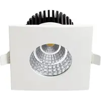BES LED LED Spot - Inbouwspot - Vierkant 6W - Waterdicht IP65 - Natuurlijk Wit 4200K - Mat Wit Aluminium - 90mm