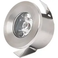 BES LED LED Veranda Spot Verlichting - Mony - Inbouw Rond 1W - Natuurlijk Wit 4200K - Mat Chroom Aluminium - Ø33mm