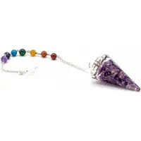 Ancient Wisdom Orgonite Power Chakra Pendulum - Amethist