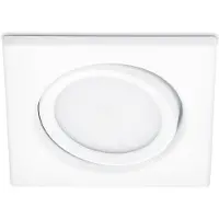 BES LED LED Spot - Inbouwspot - Trion Roluno - 5W - Warm Wit 3000K - Vierkant - Mat Wit - Aluminium
