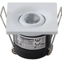BES LED LED Veranda Spot Verlichting - Inbouw Vierkant 1W - Natuurlijk Wit 4200K - Mat Wit Aluminium - 40mm