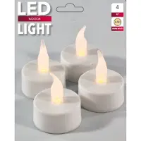 Svenska Living LED Theelicht - op batterijen - 4 stuks per verpakking