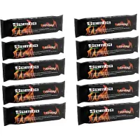 Samba Firelog | Haardblok - Natuurlijk Geperste Houtvezels met Paraffine - 1,1 kg. - 10 Stuks - Lange Brandduur - Binnen & Buiten Gebruik