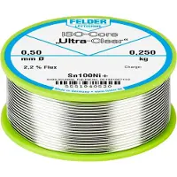 FELDER ISO-Core Ultra-Clear Sn100Ni+ Soldeertin, loodvrij Spoel Sn99,25Cu0,7Ni0,05 0.250 kg 0.5 mm