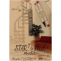 SMLT tekenblok marker A5 70gr 20 vel - startblok voor kinderen.