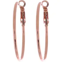 Behave - Oorbellen - Rosékleurige Oorringen - 4 cm - Tijdloze Hoop Earrings - Nikkelvrij Metaal - Lichtgewicht - Kliksluiting