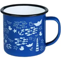 Joyin BLAUWE EMAILLE MINI MUG (6X6CM) ZEE & STRAND - JOYIN