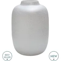 Vase the World Vaas Artic Sparkle | Small | Zilver - Silver | Mondgeblazen Glas | Limited Edition | Ø21 x H29 cm