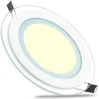 BES LED LED Downlight Slim - Inbouw Rond 12W - Warm Wit 3000K - Mat Wit Glas - Ø160mm