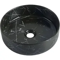 Guido Gusto Waskom Anna 35x35x12cm Nero marmerlook zwart